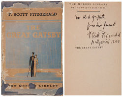 mountainsbymountains:  โ, 000 signed copy of The Great Gatsby. 