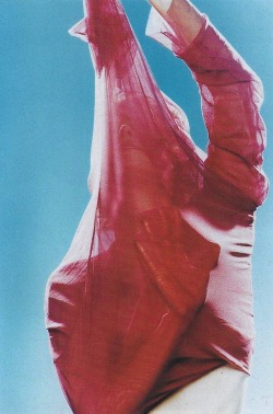 rifles:  In the continuing saga of two girls living in different [countries] making one collection is CoMoYoKo. Partners’, Irene van der Vleuten (Holland) and Sophie Wyatt (Germany), Spring 1999 collection included jackets that were red and reversible