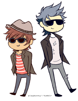 Just a Mordecai and Rigby in their Coolboy outfits =v=