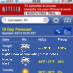 I&rsquo;ll believe it when I see it. #snow #weather #lies  (Taken with instagram)