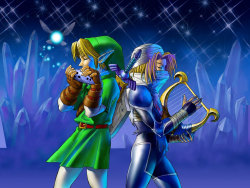 gameandgraphics:  Zelda: Ocarina of Time promotional art (Nintendo 64, 1998 - 3DS, 2011).