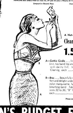 A lingerie newspaper advertisement, 1963.