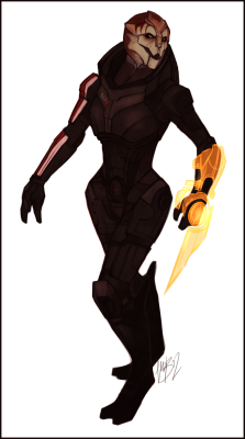 weissidian:  I always see people make human versions of some of the Turian characters I did it the other way around. Turian Femshep yesyes, kinda wanna try this with other races too. I really love drawing N7 armor oh my god it is so beautiful  