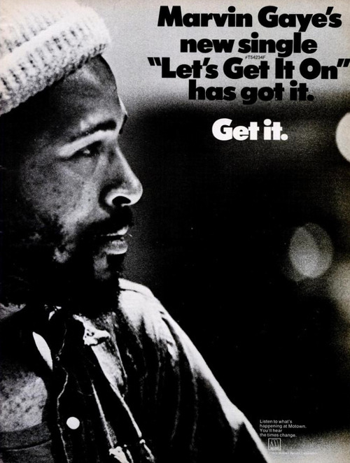 rootsnbluesfestival:  promo poster for marvin gaye’s let’s get it on 