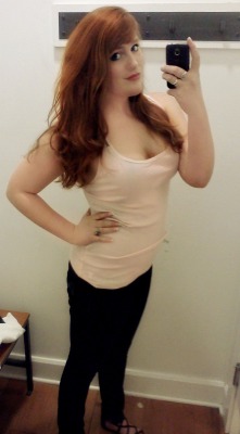 youngwildfreexoxo:  Since I never have a full-length mirror with good lighting to take a photo of myself, and I’ve had a few people request it…here it is! (I rarely wear white or pink…which is why I didn’t buy this today haha). 