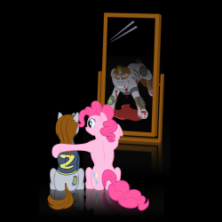 sturmpony:  (via Image 55565: dream Fallout fallout_equestria Littlepip mirror nightmare pinkie_pie raider) 