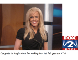 We hope for many more years of Angie Mock representing the KTVI logo.