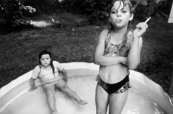 tamburina:  Amanda and her cousin Amy by Mary Ellen MarkNorth Carolina, USA, 1990 In 1990, Peter Howe at Life magazine sent me to North Carolina to photograph a special school for children with problems. The school was a very strange place because all
