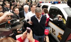 washingtonpoststyle:  George Clooney is arrested this