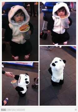lullabiesandlace:  Am I really that pathetic for wanting a full panda outfit?  my child(ren?) will have adorable animal outfits. :)