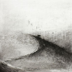 artchipel:  Richard Whadcock - Drawing from East Sussex Study 2. Charcoal on Paper (2011) [found at mondonoir] 
