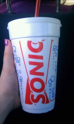 Eating at Sonic for the first time. Damn this place is great. I&rsquo;m so glad we finally got one out here :D
