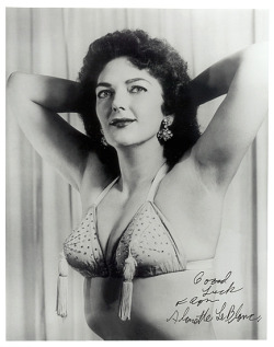 Alouette LeBlanc Born in 1932, Alouette was raised in rural Montana. She ran away from home at 14, to escape abusive parents. She got her start in Burlesque working as a cootch dancer with a travelling Carnival Tent show.. Eventually, landing steady work