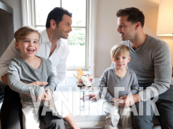    Ricky Martin, his partner Carlos and twins Matteo and Valentino photographed for Spain’s Vanity Fair.   