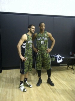 Toronto Raptors to debut these camouflaged uniforms. will wear them again 3 more times this year  canadian forces day