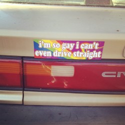 lezgetsexual:  Newest installment to my car 😃 (Taken with instagram) 