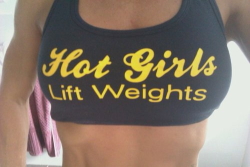 fitnessgirljunkie:  I love this sports bra, I want it! Such a true statement. You don’t have to be bulky and gigantic to lift weights ladies!   Th3 Watch3r Approv3d(via imgTumble)