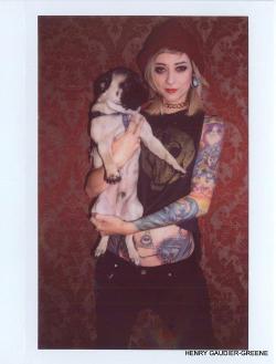 Pugs, beer, instant film - typical morning @CorwinPrescott &rsquo;s photo by Henry Gaudier, model Theresa Manchester