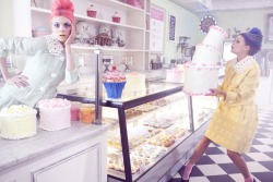 pretaportre:  Cake Makers – Masha P and Anna I make sweet confections for the February edition of Marie Claire China, shot by Amber Gray. The pastel designs of Louis Vuitton, Prada and Jean Paul Gaultier serve as inspiration for stylist Guillaume Boulez