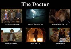 doctorwho:  The Doctor: What people think I do becks28nz:  Meme winner of the day (source)  See also: Doctor Who Fans: What people think I do 