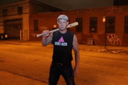 hiredgoons:  Fight back! Make art! Thats what art photographer Iannis Delatolas did after being horribly gay bashed by a thug at a bar {in Brooklyn} 