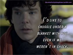 &ldquo;I&rsquo;d like to snuggle under a blanket with you even if we weren&rsquo;t in shock.&rdquo;