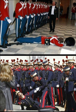 moshingracingoperating:   hanukkahofficial: royal guards passed out, because i can post whatever the fuck i please on my blog  QUIT LOCKIN DEM KNEES