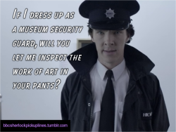 &ldquo;If I dress up as a museum security guard, will you let me inspect the work of art in your pants?&rdquo;