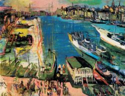 thorsteinulf:  Oskar Kokoschka - The Harbour of Marseille (1925) 