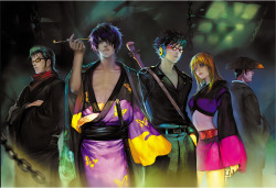 nimademe:  When Takasugi shows up, shit gets real. This is one of the best pieces of art in the fandom, though the source seems to be broken. If you’d be able to send me a link, I’ll willingly add it. 