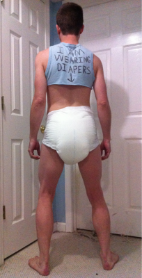 slavewanted:  diaperhumilboy:  Pussyboy shirt rear view  Ask you shall receive doggyboyjr. Hope you like boy, I told him he should post a pic of it on his blog for you.   Need to get some hello kitty diapers!!