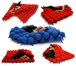 karnythia:  justfineonthetop:  terrastar12:  strive-for-equality:  mattypi-mcfrostingeater:  thisawfullybigadventure:   “The Ball Bed” the world’s first morphable bed, consisting of plush spheres that are connected by elastic bands, allowing you