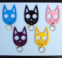 wickedclothes:  BACK IN STOCK: These cute cat self defense keychains are not toys, but are in fact a very serious defense weapon. And don’t forget to use coupon code ‘SHIPFREE’ to get FREE SHIPPING on any domestic order! Hurry and order now!