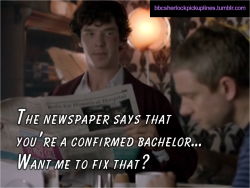 &ldquo;The newspaper says that you&rsquo;re a confirmed bachelor&hellip; Want me to fix that?&rdquo;