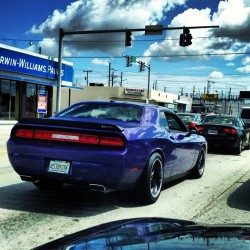 mydailydrive:  Check out this awesome plum crazy #dodge #challenger #srt8 I captured in miami. (Taken with instagram) 