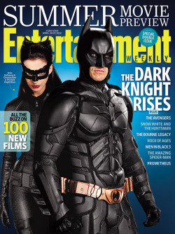 bohemea:  Anne Hathaway as Catwoman &amp; Christian Bale as Batman in The Dark Knight Rises - Entertainment Weekly Summer Movie Preview, April 20th-27th 2012 