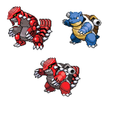 groudon and blastoise! what a beast.