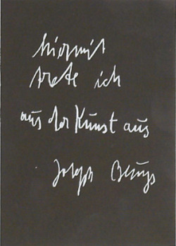 endpiece:  Joseph Beuys (1921–1986). I