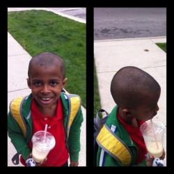 Amin decided it was time for him to get a hair cut. #haircut  (Taken with instagram)