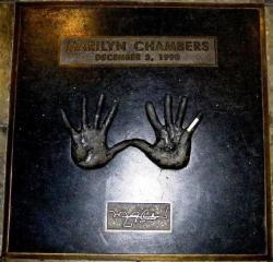 Marilyn&rsquo;s hand prints outside Larry Flynt&rsquo;s Hustler Hollywood Store, Sunset Blvd.