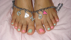 candytoes:  Candied toe nails and pastel