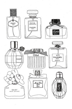 retrogypsy:  illustrated perfume bottles