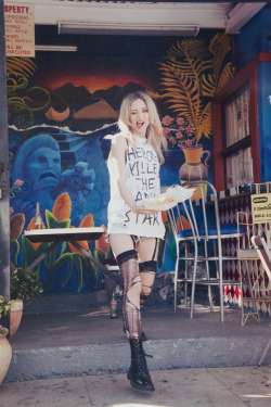 Taco stand outtake from my shoot with Jon Gordon McKenzie with some @SoberisSexy gear model Theresa Manchester Jon had the time of his life riding on the back of my scooter around east L.A. :)