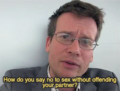 dxglitter:   Let this circle be “Asshats” and here are people who get offended when you say no to sex. [x]  John Green, one of the Vlogbrothers. I really like this dude. 