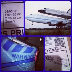 It only took about a month and a half to get my package&hellip;came the same day as the #shuttle #discovery #galaxy #dunks #sneakerholics #todayskicks #solesociety (Taken with instagram)