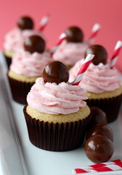 Imagebuffet:  Strawberry Malt Cupcakes 
