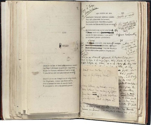 thumbs.pro : rosettes: Charles Baudelaire’s copy of the French 1st edition of Les Fleurs du Mal ...