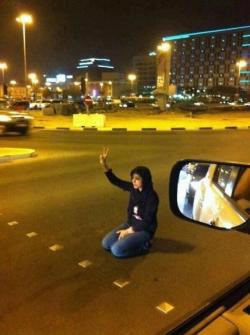 frommadon:  Zainab al-Khawaja protesting