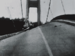skinn-ny:  imalittleteap0t:  jerry-from-canada:  screaming-kevinh:  i still cant believe this is real.  this is what?^  Omfg we saw this in physics class. So fucking creepy.  Tacoma bridge 1940, just saw this yesterday in Physics haha. 