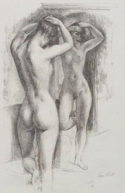 art-mirrors-art:  Leon Kroll - Nude in Mirror (1948) 